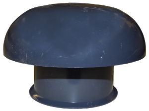 Cap 90mm PVC Mushroom Grey