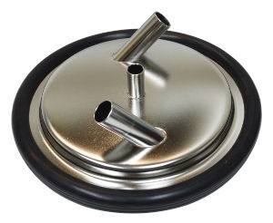 MS Lid & Gasket Dump 2 x 18mm & 1 x 14 mm Nozzles S/S