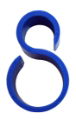MS Schlauchklamme sim. blau (1) (D255658BLUMS =Sack von  20)