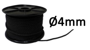 MS Schnur Durchmesser 4 mm Schwarz (pro m)