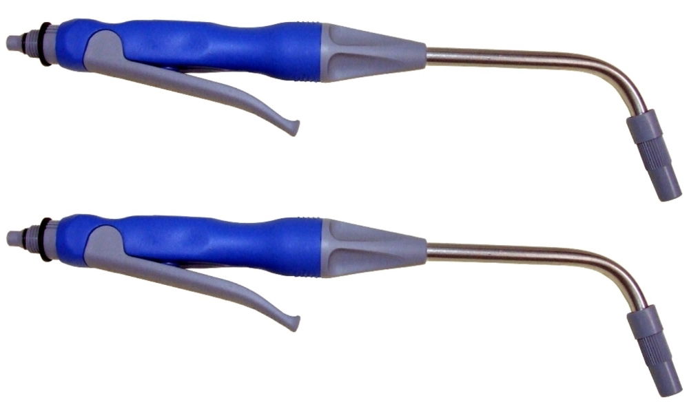 Satz Klassisch Zitzensprühpistole Blau mit 16mm rostfrei Lan