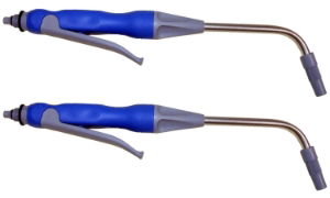 Satz Klassisch Zitzensprühpistole Blau mit 16mm rostfrei Lan